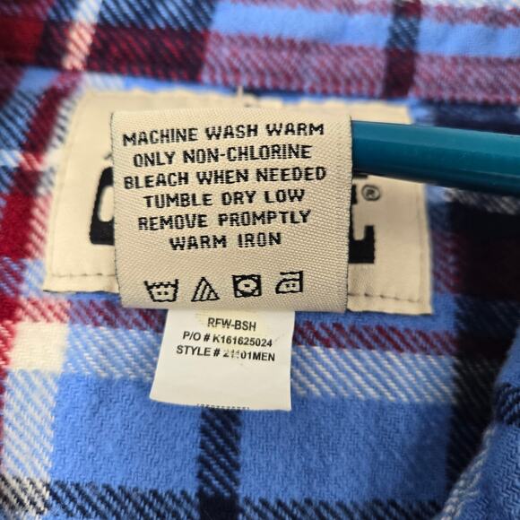 Women's Old Mill Blue Plaid Flannel Shirt Soft Cozy Medium Weight size Medium - Picture 12 of 12